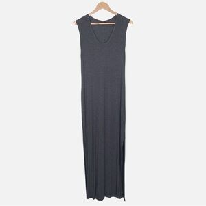 J CREW T-Shirt Knit V-Neck Maxi Dress - Gray - Size XS Tall